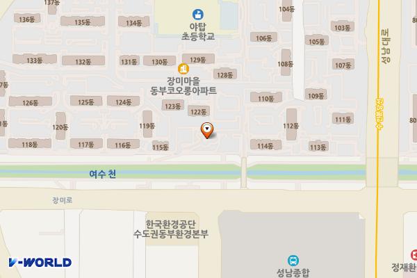 꿈동산어린이공원 위치 지도 — 경기도 성남시 분당구 야탑1동 332