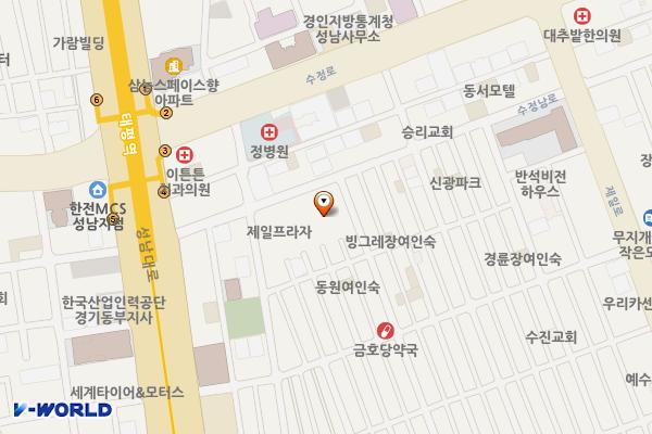번성공영주차장 위치 지도 — 경기도 성남시 수정구 수정남로 14, 번성공영주차장 (수진동)