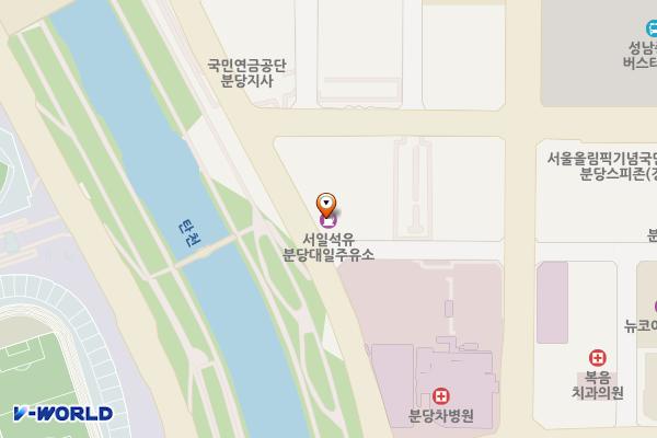 서일석유㈜분당대일주유소 위치 지도 — 경기도 성남시 분당구 양현로 312 (야탑동)