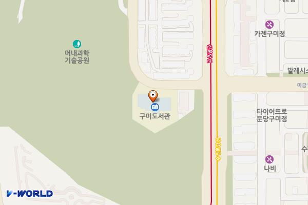 구미도서관 위치 지도 — 경기도 성남시 분당구 미금일로 105 (구미동)