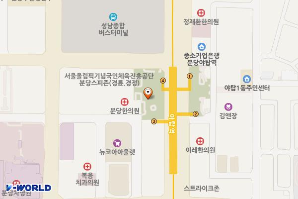 야탑제2환승공영주차장 위치 지도 — 경기도 성남시 분당구 성남대로 919, 공영주차장 (야탑동)
