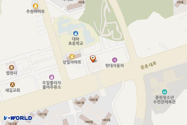 영도교회(1층) 위치 지도 — 경기도 성남시 중원구 둔촌대로 311 (하대원동)