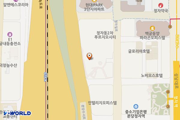 국립국제교육원 위치 지도 — 경기도 성남시 분당구 정자일로 191 (정자동)