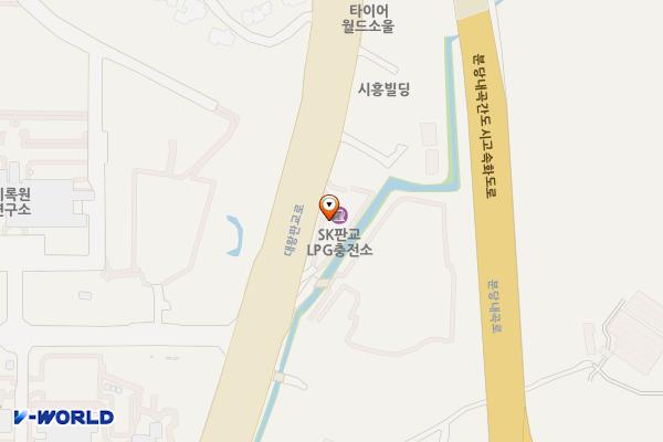 에스케이판교충전소 위치 지도 — 경기도 성남시 수정구 대왕판교로 860 (시흥동)