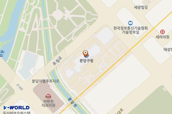 분당구청(별관) 위치 지도 — 경기도 성남시 분당구 분당로 50 (수내동)