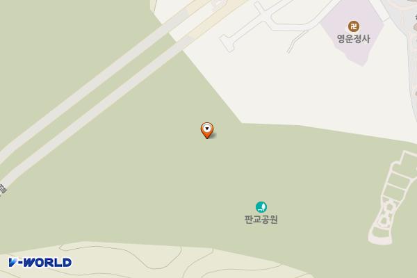 판교공원(관리사무소) 위치 지도 — 경기도 성남시 분당구 판교동 553 판교도서관 뒤 (판교동)