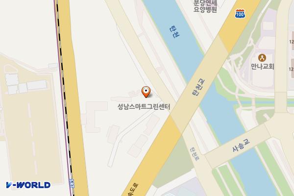 성남스마트그린센터 위치 지도 — 경기도 성남시 분당구 탄천로 247 (야탑동)