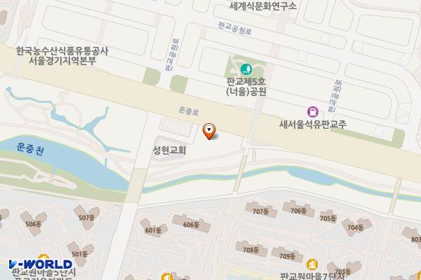 판교종합사회복지관 위치 지도 — 경기도 성남시 분당구 운중로 254 (판교동)
