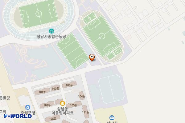 성남종합운동장 실내체육관 지상1층 위치 지도 — 경기도 성남시 중원구 제일로 60 (성남동)