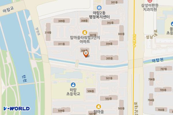 오야소어린이공원 위치 지도 — 경기도 성남시 분당구 야탑2동 509