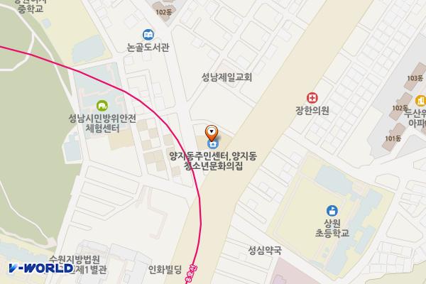 양지동사 위치 지도 — 경기도 성남시 수정구 산성대로 483