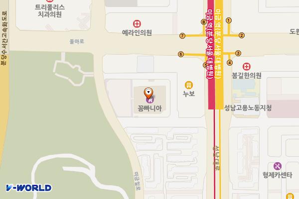 이천일아울렛 분당점 위치 지도 — 경기도 성남시 분당구 미금일로154번길 20 (구미동)