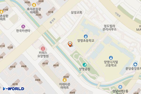 수원지방법원 분당등기소 위치 지도 — 경기도 성남시 분당구 불정로406번길 21, 분당등기소 (서현동)
