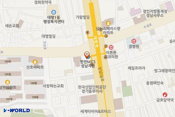 정풍빌딩 위치 지도 — 경기도 성남시 수정구 성남대로 1227 (수진동)