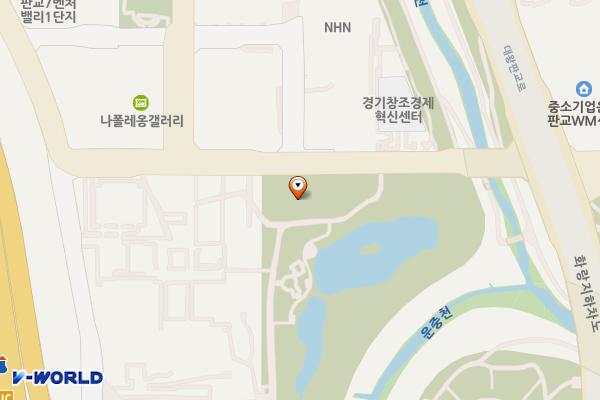 화랑공원(관리사무소) 위치 지도 — 경기도 성남시 분당구 대왕판교로 645번길 21 (삼평동)