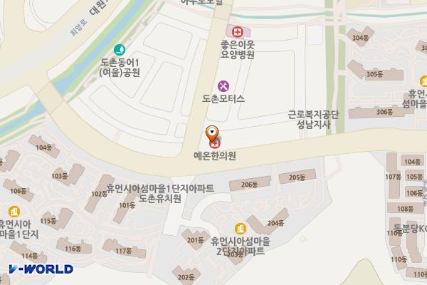 동강프라자 위치 지도 — 경기도 성남시 중원구 도촌남로 27 (도촌동)