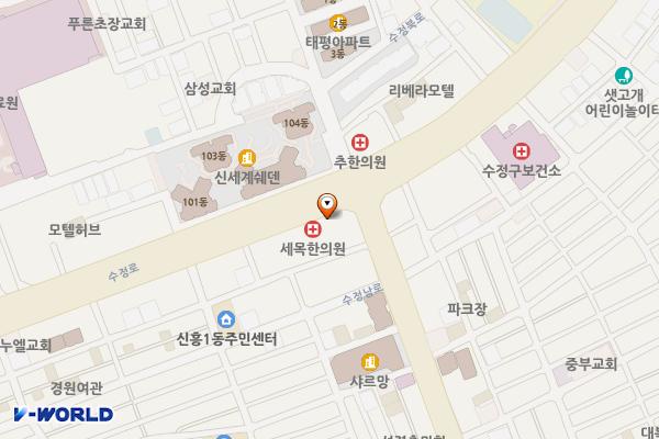 ㈜이마트성남점 위치 지도 — 경기도 성남시 수정구 수정로 202 (태평동)