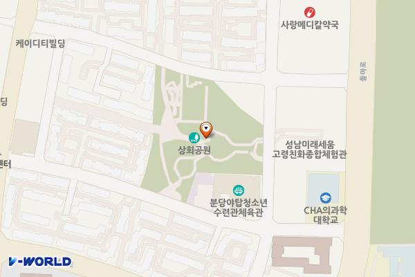 상희공원 위치 지도 — 경기도 성남시 분당구 야탑동 271번지