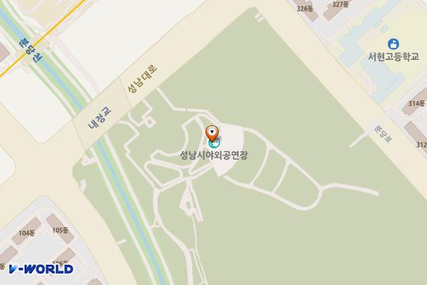 중앙공원(관리사무소) 위치 지도 — 경기도 성남시 분당구 성남대로 550 (수내동)