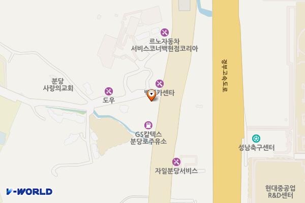분당로주유소 위치 지도 — 경기도 성남시 분당구 대왕판교로 381 (백현동)