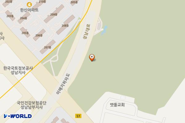 서현공원 위치 지도 — 경기도 성남시 분당구 이매동 128-7
