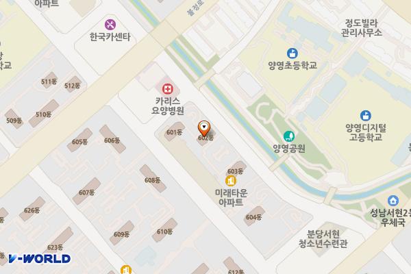 미래그린시장 위치 지도 — 경기도 성남시 분당구 불정로386번길 10 (서현동)