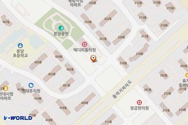 우성종합상가 C동 위치 지도 — 경기도 성남시 분당구 중앙공원로40번길 42 (서현동)