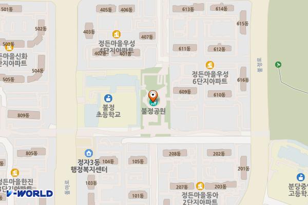 불정어린이공원 위치 지도 — 경기도 성남시 분당구 정자3동 204