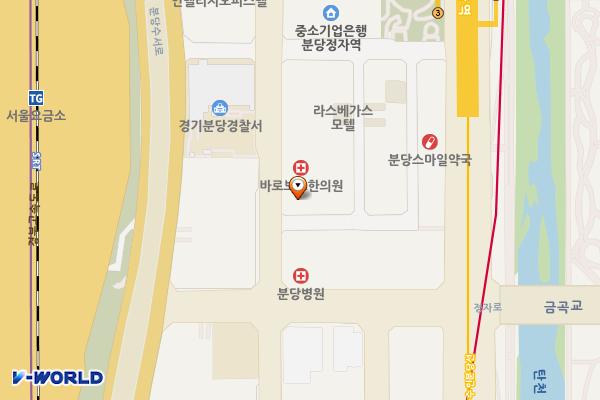 백궁프라자2 위치 지도 — 경기도 성남시 분당구 정자일로 158 (정자동)