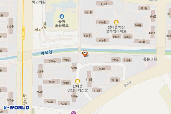 무장들어린이공원 위치 지도 — 경기도 성남시 분당구 야탑2동 524