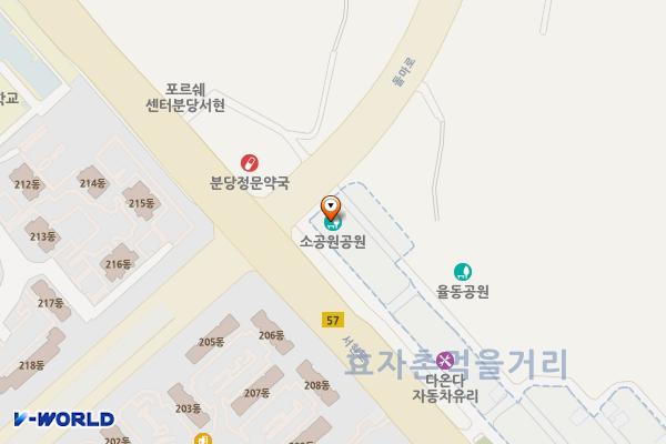 소공원어린이공원 위치 지도 — 경기도 성남시 분당구 서현2동 3번지 24호