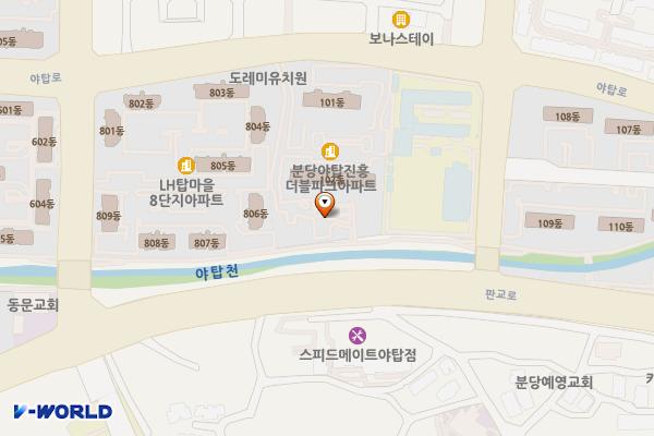 탑골어린이공원 위치 지도 — 경기도 성남시 분당구 야탑2동 521
