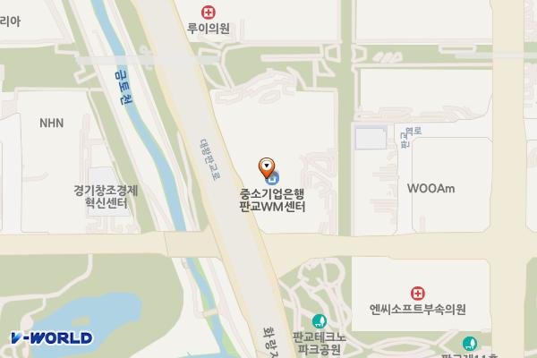 유스페이스 위치 지도 — 경기도 성남시 분당구 대왕판교로 660 (삼평동)