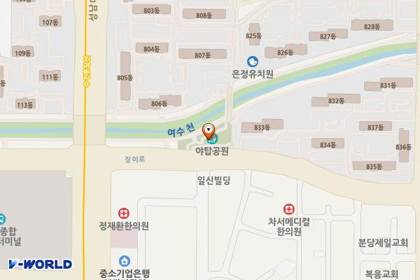 야탑어린이공원 위치 지도 — 경기도 성남시 분당구 야탑1동 340