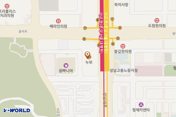 분당엠코헤리츠 위치 지도 — 경기도 성남시 분당구 성남대로 151 (구미동)