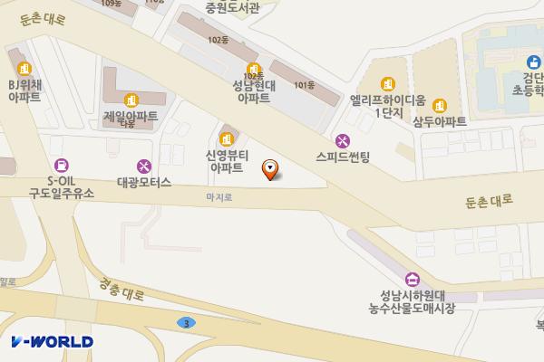 GS칼텍스㈜ 하대원주유소 위치 지도 — 경기도 성남시 중원구 둔촌대로 200 (하대원동)