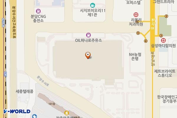 NH하나로주유소 위치 지도 — 경기도 성남시 분당구 성남대로43번길 11 (구미동)