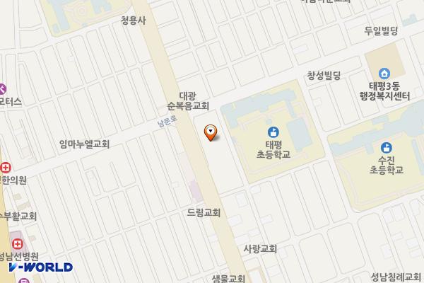 한국전력공사 위치 지도 — 경기도 성남시 수정구 제일로 202 (태평동)
