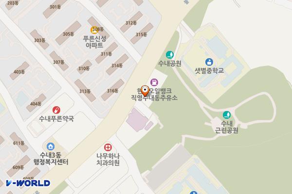 SK네트웍스(주)수내동주유소 위치 지도 — 경기도 성남시 분당구 불정로 274 (수내동)
