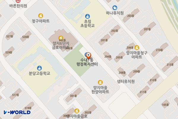 수내1동행정복지센터 위치 지도 — 경기도 성남시 분당구 내정로 173번길 21 (수내동)