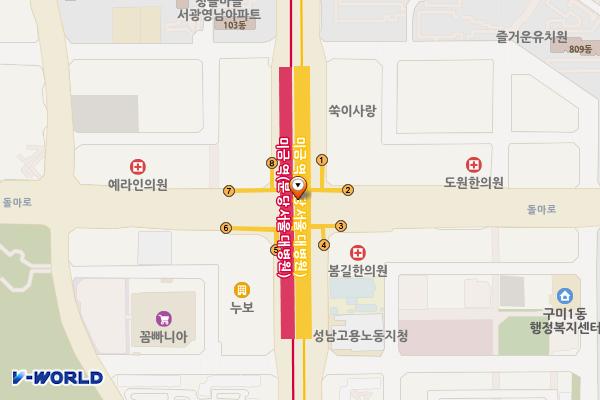 지하철 분당선 미금역 위치 지도 — 경기도 성남시 분당구 성남대로 지하 156 (금곡동)