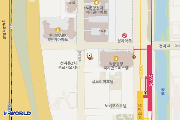 젤존타워Ⅰ 위치 지도 — 경기도 성남시 분당구 느티로 16 (정자동)