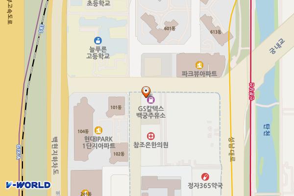 현대오일뱅크㈜GRC주유소 위치 지도 — 경기도 성남시 분당구 성남대로407번길 13 (정자동)