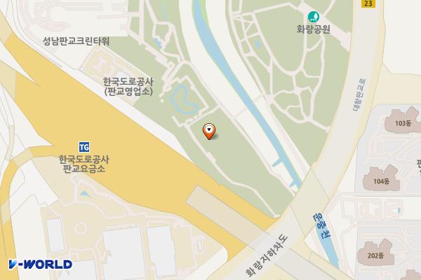 화랑공원(교통교육장) 위치 지도 — 경기도 성남시 분당구 삼평동 637-2