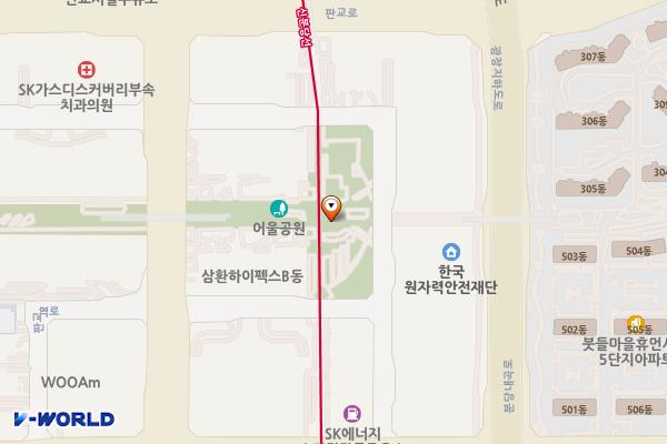 어울어린이공원 위치 지도 — 경기도 성남시 분당구 삼평동 677