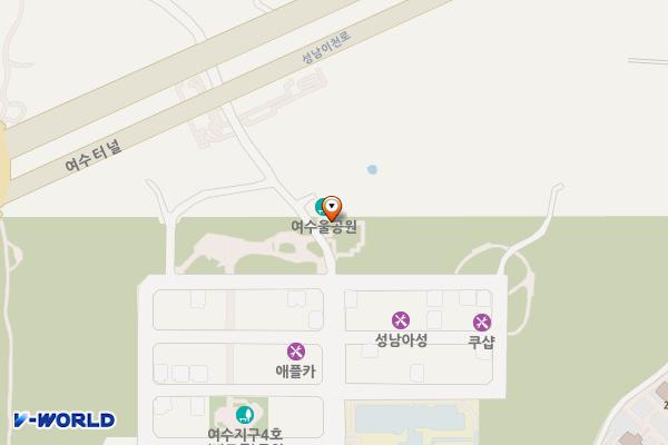 여수공원(관리사무소 옆) 위치 지도 — 경기도 성남시 중원구 성남대로1048번길 41 (여수동)