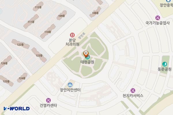태현공원(청구빌라 앞) 위치 지도 — 경기도 성남시 분당구 분당동 88번지