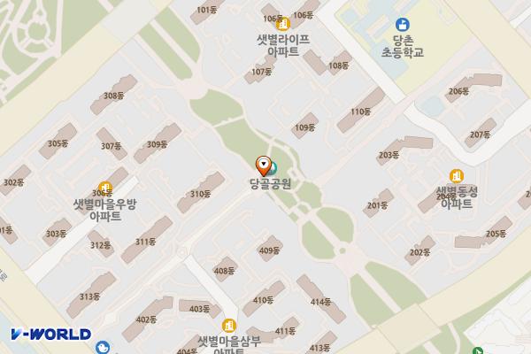당골공원(샛별우방아파트 옆) 위치 지도 — 경기도 성남시 분당구 분당동 37