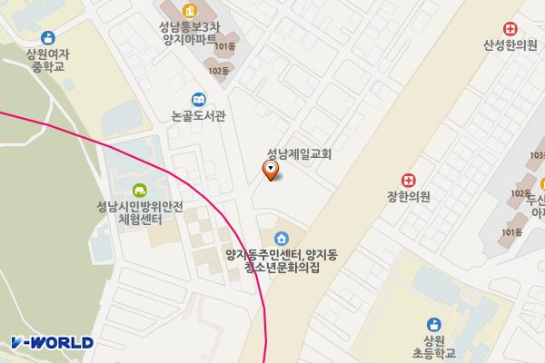 양지제2공영주차장 위치 지도 — 경기도 성남시 수정구 양지로 4 (양지동)