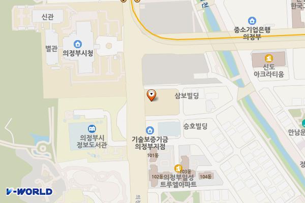 흥선119안전센터 위치 지도 — 경기도 의정부시 의정로 48 (의정부동, 의정부소방서및민방위교육장)